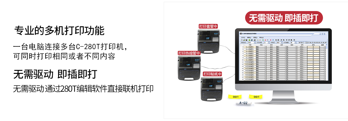 麗標C-280T線號機