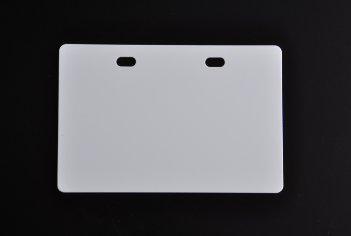 PVC標牌60*90mm雙孔，可打印標牌